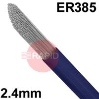 6011100594 Stainless Steel TIG Wire, 2.4mm Diameter x 1000mm Cut Lengths - AWS A5.9 ER 385, 5Kg