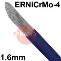 6011100596 Nickel Alloy TIG Wire, 1.6mm Diameter x 1000mm Cut Lengths - AWS A5.14 ER NiCrMo-4, 5Kg Pack