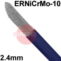 6011100600 Nickel Alloy TIG Wire, 2.4mm Diameter x 1000mm Cut Lengths - AWS A5.14 ER NiCrMo-10, 5Kg Pack