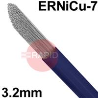 6011100607 Nickel Alloy Monel 400 TIG Wire, 3.2mm Diameter x 1000mm Cut Lengths - AWS A5.14 ER NiCu-7, 5Kg Pack