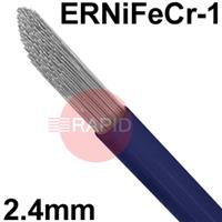 6011100609 Nickel Alloy 825 TIG Wire, 2.4mm Diameter x 1000mm Cut Lengths - AWS A5.14 ER NiFeCr-1, 5Kg Pack