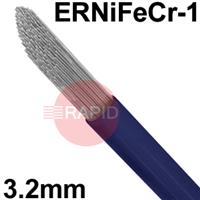 6011100610 Nickel Alloy 825 TIG Wire, 3.2mm Diameter x 1000mm Cut Lengths - AWS A5.14 ER NiFeCr-1, 5Kg Pack