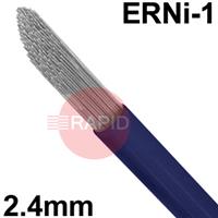 6031100110 Nickel Alloy 200 TIG Wire, 2.4mm Diameter x 1000mm Cut Lengths - AWS A5.14 ER Ni-1, 5Kg Pack