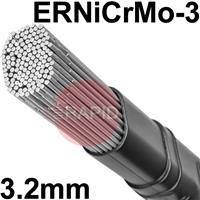 6253250 INCONEL Filler Metal 625 High Nickel Tig Wire, 3.2mm Diameter x 1000mm Cut Lengths - AWS A5.14 ERNiCrMo-3. 4.54kg Pack