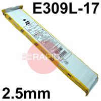 67602520T0 Esab OK 67.60 Stainless Steel Electrodes 2.5mm Diameter x 300mm Long. 1.5kg Vacpac (75 Rods). E309L-17