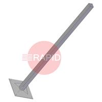 83.20.01.0350 Cepro Hanging Rail Steel Pole - 350cm High x 100mm Dia, with 500mm Footplate