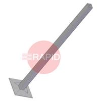 83.20.02.0400 Cepro Hanging Rail Steel Pole - 400cm High x 120mm Dia, with 500mm Footplate