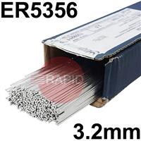 85107 Bohler Union S-Al Mg 5 5356 Aluminium Tig Wire, 3.2mm Diameter x 1000mm Cut Lengths - AWS A5.10 ER5356. 2.5kg Pack