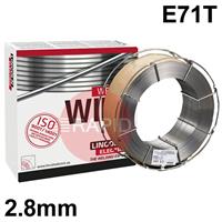 941579 Lincoln Electric OUTERSHIELD T-55-H, 2.8mm Gas-Shielded Flux Cored MIG Wire, 25Kg Reel, E71T-5C-JH4
