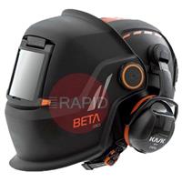 9873028 Kemppi Beta e90P Safety Helmet Welding Shield Kit, w/ 110 x 90mm Passive Shade 11 Lens & Flip Front For Grinding