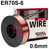 A18065 Lincoln Ultramag Premium Quality A18 MIG Wire For Steel, 0.6mm Diameter, 5Kg Spool
