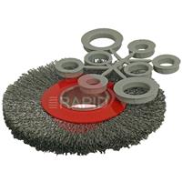 ABWFBG Abracs Wide Faced (Bench Grinder) Brushes (Pack of 5) Including Adapter Bushes