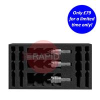 AJ26-101050-SET1 HMT AJ26 VersaDrive SheetCutter TCT Holesaw InsertFoam 3 Piece Set (14, 18, 22mm)