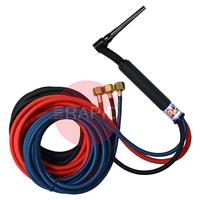CK-CK325SFFX CK 300 3 Series Water-Cooled 350 Amp TIG Torch with 8m Superflex Cables, 3/8