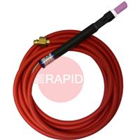CK-CK9PV12RSF CK9PV 2 Series 4m Gas Cooled Pencil TIG Torch with 1pc Superflex Cable & Gas Valve. 3/8