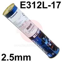 E31225 Elga Cromarod 312L Stainless Steel Electrodes 2.5mm Diameter x 300mm Long. 2.5kg Tin (141 Rods). E312L-17