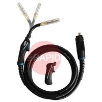 ERGOPLUS36RFLEX Trafimet ERGOPLUS 36R Flex Neck Air Cooled MIG Torch w/ Euro Connection, 330A CO2, 300A Mixed Gas