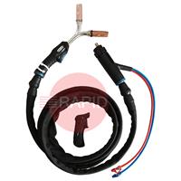 ERGOPLUS500R Trafimet ERGOPLUS 500R 50° Neck Water Cooled MIG Torch Rotating Handle w/ Euro Connection, 500A CO2, 450A Mixed Gas