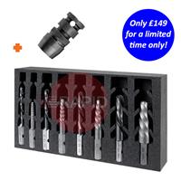 JS26-2040EX-SET1 HMT JS26 VersaDrive ImpactaBite Bolt Extractor 8 Piece Set w/ FREE Impact Adaptor