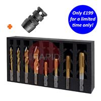 JS26-328015-SET1 HMT JS26 VersaDrive TurboTip & ImpactaTap Combi 8 Piece Set w/ FREE Impact Adaptor
