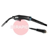 MA4200-030 Trafimet ERGOPLUS 15 Air Cooled MIG Torch w/ Euro Connection, 180A CO2, 150A Mixed Gas - 3m