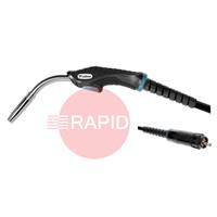 MA4201-030 Trafimet ERGOPLUS 24 Air Cooled MIG Torch w/ Euro Connection, 250A CO2, 220A Mixed Gas - 3m