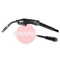 MA4202-030 Trafimet ERGOPLUS 25 Air Cooled MIG Torch w/ Euro Connection, 230A CO2, 220A Mixed Gas - 3m