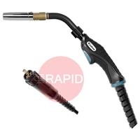 MA4264-030 Trafimet ERGOPLUS 36R Flex Neck Air Cooled MIG Torch w/ Euro Connection, 330A CO2, 300A Mixed Gas - 3m