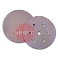 SAIT-4S SAITAC D-VEL 4S Paper Hook & Loop No Hole Aluminium/Oxide Velcro Disc 150mm (Box of 100)