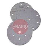 SAIT-4V SAITAC D-VEL 4V Hook & Loop No Hole Aluminium/Oxide Velcro Disc 150mm (Box of 50)