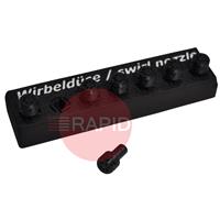 WIDU7 Orbital Service 7 Piece Swirl Nozzle Set, for Forming Gas Plugs