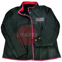 WJL-M-2019 Weldline Female Grain Leather Welding Jacket with Split Leather Bag - Medium
