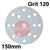 091086  SAITAC D-VEL 6S Hook & Loop Ceramic Velcro Disc 150mm Diameter, 120 Grit, 15 Hole