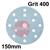 KP1505  SAITAC D-VEL 6S Hook & Loop Ceramic Velcro Disc 150mm Diameter, 400 Grit, 15 Hole