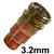 BOHLER-TIG  Furick 3.2mm Stubby Gas Lens Collet Body - Tig Torch Sizes 17, 18 and 26