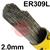 CK18ATORCHES  Esab OK Tigrod 309L Stainless Steel Tig Wire, 2.0mm Diameter x 1000mm Cut Lengths - AWS A5.9 ER309L. 5.0kg Pack