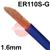 3010300470  Low Alloy Steel TIG Wire, 1.6mm Diameter x 1000mm Cut Lengths - AWS A5.28 ER110S-G, 5Kg Pack