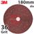 KMP-GX-305G-HD-PRTS  3M 782C Fibre Disc, 180mm Diameter, 36+ Grit, Box of 25