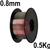 0000100113  0.8mm Aluminium Mig Wire ER4043, (AlSi5) NG21. 0.5kg Spool