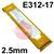 308015-0240  UTP 65 D Stainless Steel Electrodes 2.5mm Diameter x 250mm Long. 1.2kg Vacpac (85 Rods), E312-17