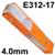05801925XAC  UTP 65 D Stainless Steel Electrodes 4.0mm Diameter x 350mm Long. 4.5kg Pack (91 Rods), E312-17