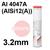800630-1  Lincoln AlSi12 Aluminium Electrodes 3.2mm Diameter x 350mm Long. 8.0kg Carton (Contains 4 x 2.0kg Packs). Al 4047A (AlSi12(A))