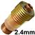 142.0013  CK 4 Series 2.4mm Stubby Series Collet Body - Gas Lens