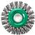 1130RS-230  Lessmann Twist Knot Wheel Brush 115 x 14mm 22.2mm Bore, 0.50 Stainless Steel Wire