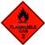 PG622VM  'Flammable Gas' Van Sticker 100 x 100mm.