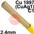 CERAMICBACKING  SIFSILCOPPER No 7 Copper Tig Wire, 2.4mm Diameter x 1000mm Cut Length - EN 14640: Cu 1897 (CuAg1), BS: 1453: C1. 5.0kg Pack