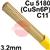 ED027861  SIFPHOSPHOR Bronze No 8 Copper Tig Wire, 3.2mm Diameter x 1000mm Cut Lengths - EN 14640: Cu 5180 (CuSn6P), BS: 2901: C11. 5.0kg Pack