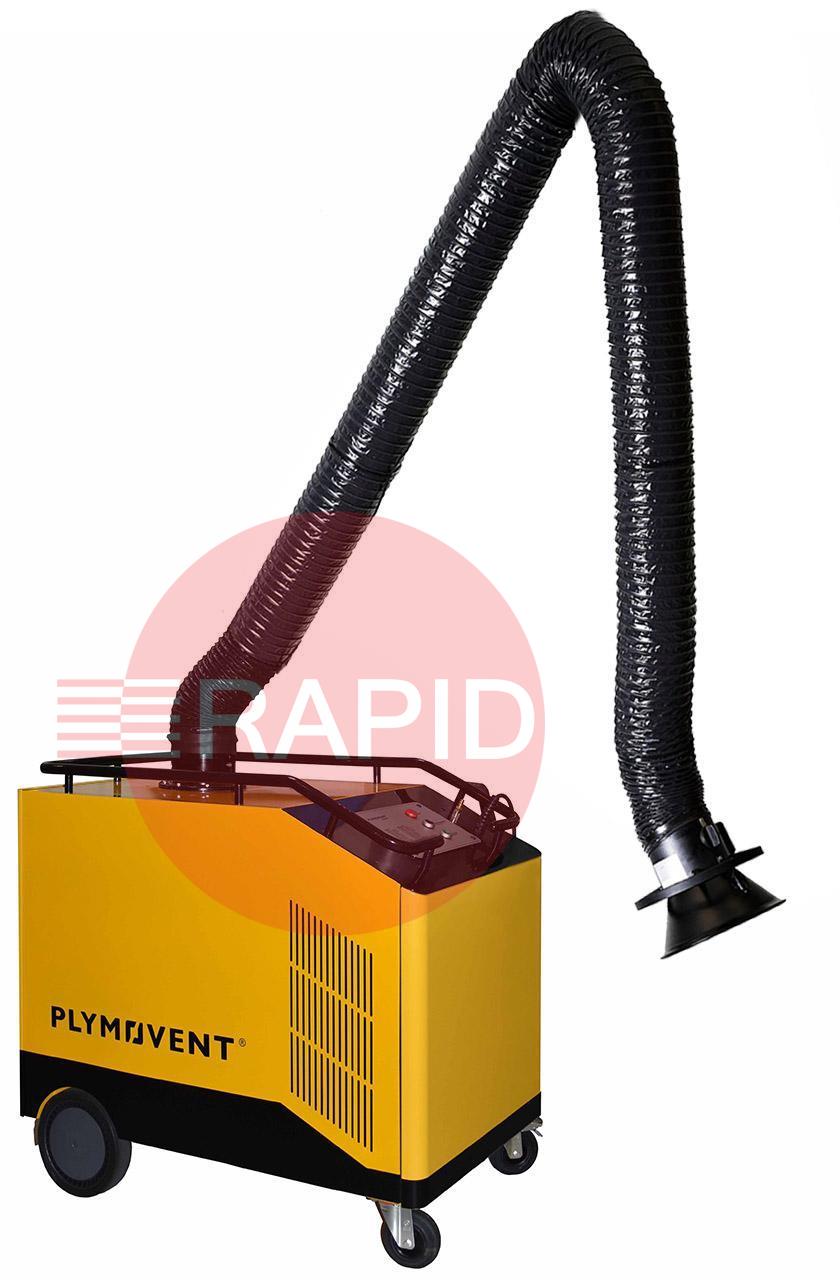 0000110454  Plymovent MobilePro Mobile Welding Fume Extractor Package with Filter and 4m Economy Arm, 400v 3ph