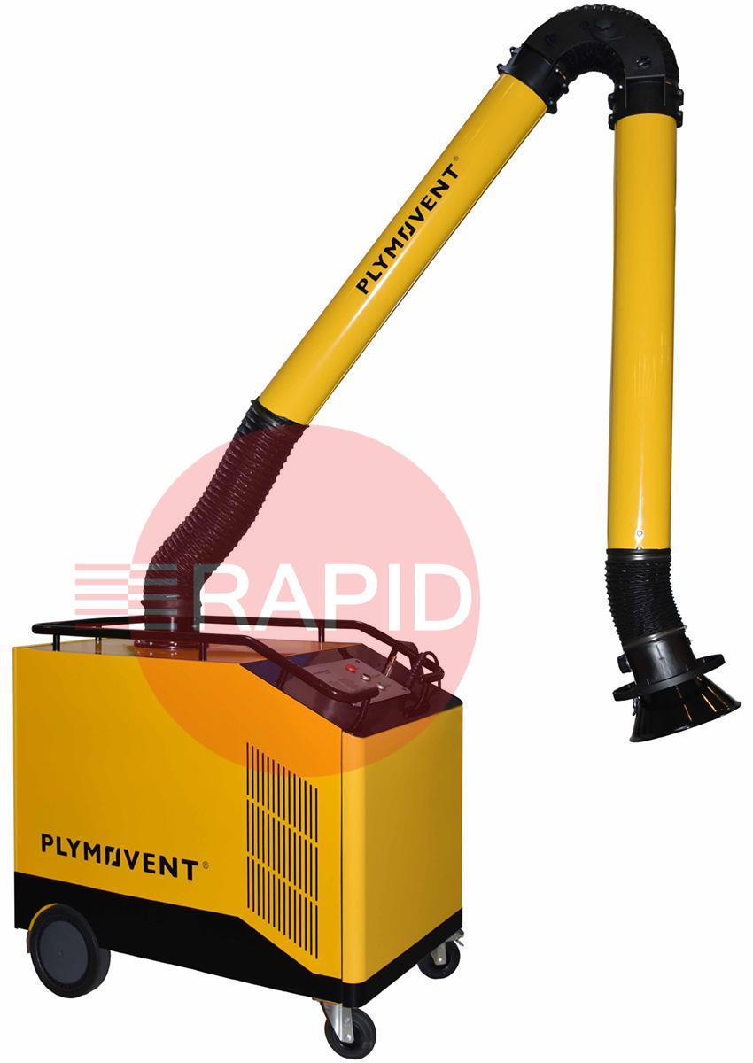 0000110457  Plymovent MobilePro Mobile Welding Fume Extractor Package with Filter and 4m KUA Arm, 400v 3ph
