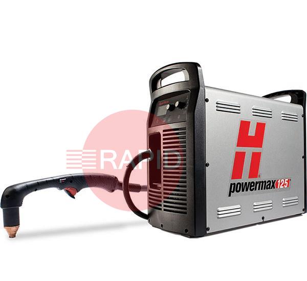 059526  Hypertherm Powermax 125 Plasma Cutter with 85° 7.6m Hand Torch, 400v CE